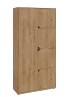 KSR6-82 L skříň šatní, 1x výsuvné ramínko, 4x dvířka, 2053x1022x400 mm, provedení levé, dub lite